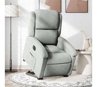 vidaXL Sta-opstoel électrique réglable velours gris clair Gris G