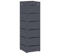 vidaXL Stand de Parapluie de Pluie Anthracite 15,5 x 15,5 x 49 cm, Support de Salon, rectangulaire, Design Moderne, Solide, Organisateur d'entrée, Rack en Acier Compact