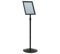 vidaXL Stand de Poster sur Pied Noir a3 Aluminium et PVC