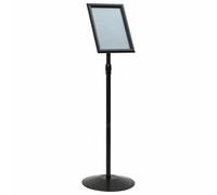 vidaXL Stand de Poster sur Pied Noir a4 Aluminium et PVC