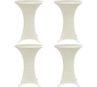 Vidaxl Housses Élastiques De Table Ø 80 Cm Crème 4 Pcs
