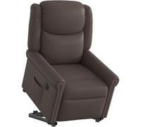 vidaXL stoel électrique réglable similicuir brillant marron Marron G