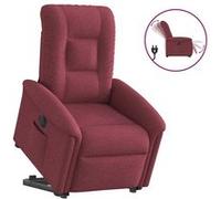 vidaXL stoel électrique réglable tissu bordeaux Rouge G
