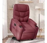 Vidaxl Fauteuil Inclinable Électrique Rouge Bordeaux Tissu Rouge