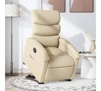 vidaXL stoel électrique réglable tissu crème Crème G