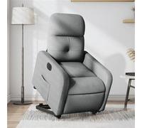 vidaXL stoel électrique réglable tissu gris clair Gris clair G