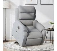 vidaXL Fauteuil inclinable électrique gris clair tissu