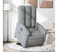 vidaXL stoel électrique réglable tissu gris clair Gris G