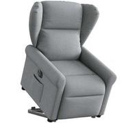 vidaXL Fauteuil inclinable électrique gris clair tissu