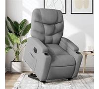 vidaXL Fauteuil inclinable électrique gris clair tissu