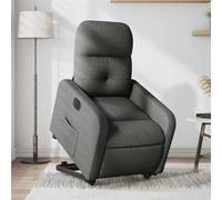 vidaXL Fauteuil inclinable électrique gris foncé tissu