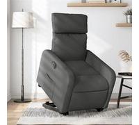 vidaXL Fauteuil inclinable électrique gris foncé tissu