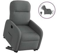 vidaXL stoel électrique réglable tissu gris foncé Gris G