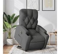vidaXL stoel électrique réglable tissu gris foncé Gris G
