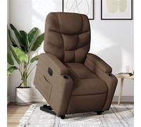 vidaXL stoel électrique réglable tissu marron Marron G