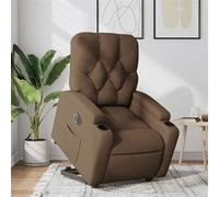 vidaXL stoel électrique réglable tissu marron Marron G