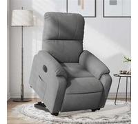 stoel électrique réglable tissu microfibre gris foncé