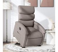 vidaXL stoel électrique réglable tissu taupe Gris G