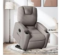 vidaXL stoel électrique réglable tissu taupe Gris G