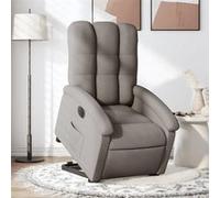 vidaXL Fauteuil inclinable électrique Taupe Tissu