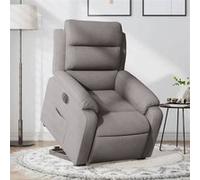 vidaXL stoel électrique réglable tissu taupe Gris G