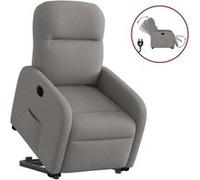 vidaXL stoel électrique réglable tissu taupe Taupe G