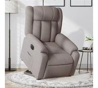 VIDAXL Fauteuil inclinable électrique taupe