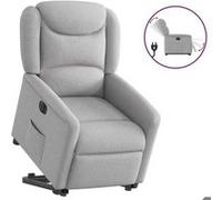 vidaXL Fauteuil inclinable électrique Tissu gris nuage