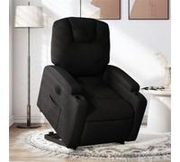 vidaXL stoel électrique réglable tissunoir Noir G