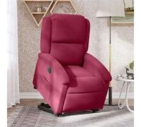 vidaXL stoel électrique réglable velours bordeaux Rouge G