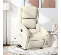 vidaXL stoel électrique réglable velours crème Beige G