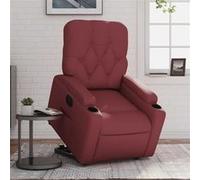 vidaXL Fauteuil inclinable électrique rouge bordeaux similicuir