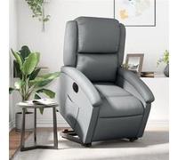 vidaXL Fauteuil inclinable électrique en similicuir gris