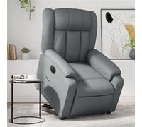 VIDAXL Fauteuil Inclinable Électrique Gris Similicuir