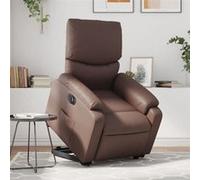 vidaXL Fauteuil inclinable électrique marron similicuir