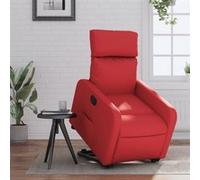 vidaXL Fauteuil inclinable électrique – Similicuir – Rouge