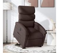 vidaXL stoel électrique tissu marron foncé Marron G