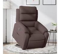 vidaXL stoel électrique tissu marron foncé Marron G