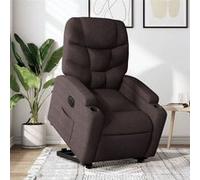 vidaXL stoel électrique tissu marron foncé Marron G