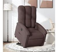 vidaXL Fauteuil inclinable électrique marron foncé tissu