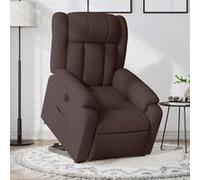 vidaXL stoel électrique tissu marron foncé Marron G