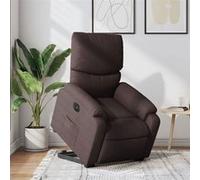 vidaXL Fauteuil inclinable électrique marron foncé tissu