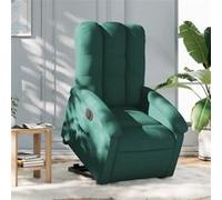 vidaXL Fauteuil inclinable électrique vert foncé tissu