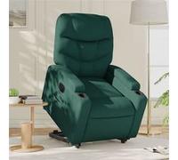 vidaXL stoel électrique tissu vert foncé Vert G