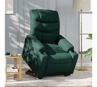 vidaXL Fauteuil relax inclinable électrique – tissu vert foncé