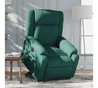 vidaXL stoel électrique tissu vert foncé Vert G
