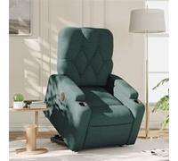 vidaXL stoel électrique tissu vert foncé Vert G