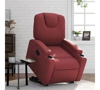vidaXL stoel similicuir bordeaux Rouge G