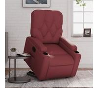vidaXL Fauteuil inclinable Rouge bordeaux Similicuir