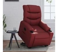 vidaXL stoel similicuir bordeaux Rouge G